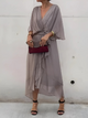 Elegant Flowy Wrap Midi Dress for Women