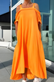 Flowy Cold Shoulder Maxi Dress for Women
