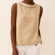 Elegant Linen Sleeveless Blouse for Women