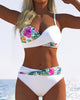 Feminine Floral Contrast Bikini for Women