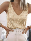 Ashley | Elegant Sequin V-Neck Top
