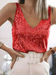 Elegant Sequin V-Neck Tank for Women