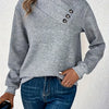 Heather | Elegant Button Asymmetric Sweater