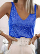 Elegant Sequin V-Neck Tank for Women