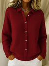 Samantha | Elegant Waffle-Knit Collared Cardigan