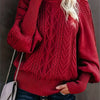 Danielle | Elegant Cable-Knit Mock Sweater