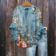 Feminine Floral Ruffle-Sleeve Blouse for Women