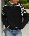 Melissa | Stylish Leopard Yoke Sweater