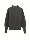 Danielle | Elegant Cable-Knit Mock-Neck Sweater