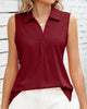 Lightweight Collared Sleeveless Top for Women