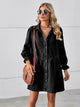 Classic Button-Front Denim Mini Dress for Women