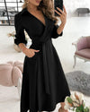 Elizabeth | Flattering Belted Midi Dress