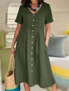 Lauren | Elegant Linen Midi Dress