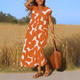 Flowy Graphic Maxi Dress for Women