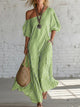 Flowy Striped Off-Shoulder Maxi Dress for Women