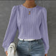 Elegant Pleated Long Sleeve Blouse for Women