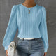Elegant Pleated Long Sleeve Blouse for Women
