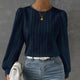 Elegant Pleated Long Sleeve Blouse for Women