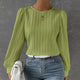 Elegant Pleated Long Sleeve Blouse for Women