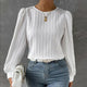 Elegant Pleated Long Sleeve Blouse for Women