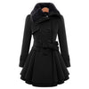Stephanie | Elegant Fur-Collar Belted Coat
