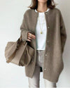 Christine | Cozy Longline Snap-Button Cardigan