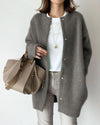 Christine | Cozy Longline Snap-Button Cardigan