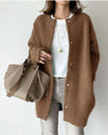 Christine | Cozy Longline Snap-Button Cardigan