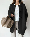Christine | Cozy Longline Snap-Button Cardigan
