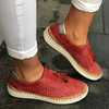 Angela | Comfortable Perforated Tassel Sneakers