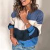 Christina | Stylish Colorblock Knit Sweater