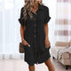 Relaxed Cotton Button-Down Midi Dress for Women