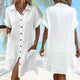 Relaxed Cotton Button-Down Midi Dress for Women