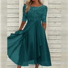 Megan | Feminine Chiffon Midi Dress