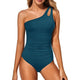 Flattering Ruched One-Shoulder Swimsuit for Women