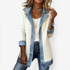Stephanie | Elegant Denim Colorblock Jacket