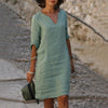 Angela | Effortless Solid Midi Dress