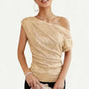 Sarah | Elegant Sequin One-Shoulder Top
