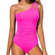 Flattering Ruched One-Shoulder Swimsuit for Women