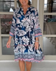 Flowy Paisley Boho Midi Dress for Women