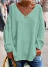 Kimberly | Elegant V-Neck Oversized Sweater