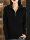 Samantha | Elegant Zip-Up Knit Cardigan