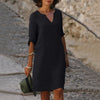 Danielle | Effortless V-Neck Shift Dress