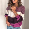 Christina | Stylish Colorblock Knit Sweater