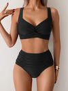 Nicole | Flattering Twist-Front High-Waist Bikini