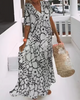 Flowy Floral V-Neck Maxi Dress for Women