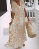 Flowy Floral V-Neck Maxi Dress for Women