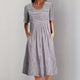 Classic Striped Nautical Midi Dress for Women