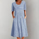 Classic Striped Nautical Midi Dress for Women