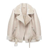 Angela | Stylish Shearling Aviator Jacket